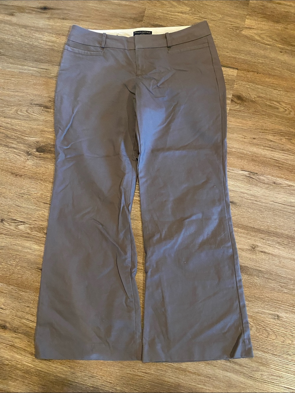 Banana republic gray flare wide leg pants 10p shirt petite